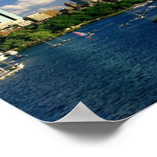 Boston Back Bay Area Poster (Ecke)