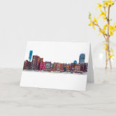 Boston Back Bay Skyline im Schnee Karte (Gelbe Blume)