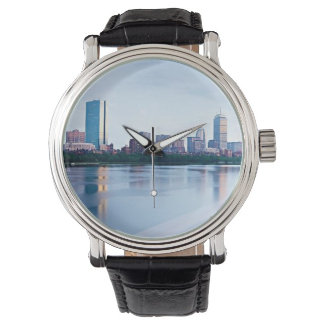 Boston Back Bay über den Charles River Armbanduhr (Vorderseite)