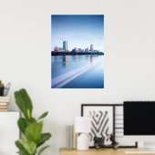 Boston Back Bay über den Charles River Poster (Heimbüro)