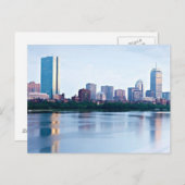 Boston Back Bay über den Charles River Postkarte (Vorne/Hinten)