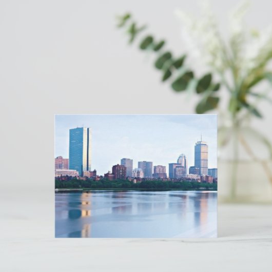 Boston Back Bay über den Charles River Postkarte (Stehend Vorderseite)