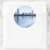 Boston Back Bay über den Charles River Runder Aufkleber (Tasche)