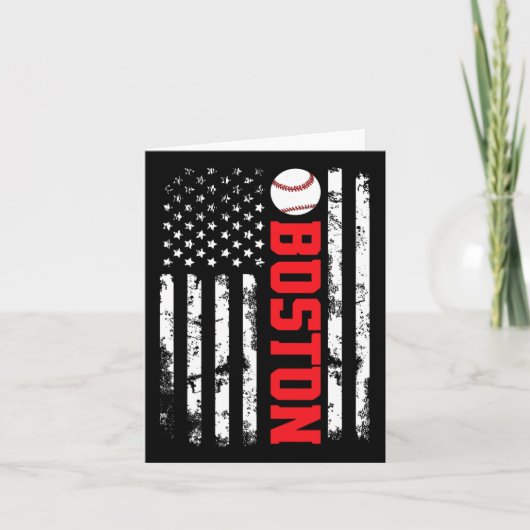 Boston Baseball Usa Flag Karte (Vorderseite)