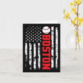 Boston Baseball Usa Flag Karte (Gelbe Blume)