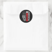 Boston Baseball USA-Flagge Runder Aufkleber (Tasche)