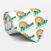 Boston-Basketball Krawatte (Gerollt)