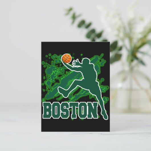 BOSTON BASKETBALL POSTKARTE (Stehend Vorderseite)