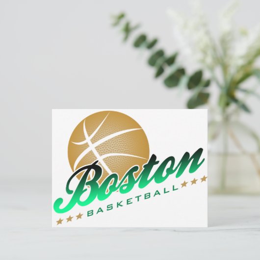 Boston Basketball Postkarte (Stehend Vorderseite)