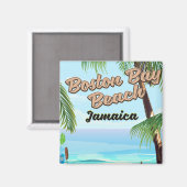 Boston Bay Beach, Jamaika Magnet (Vorderseite/Rückseite)