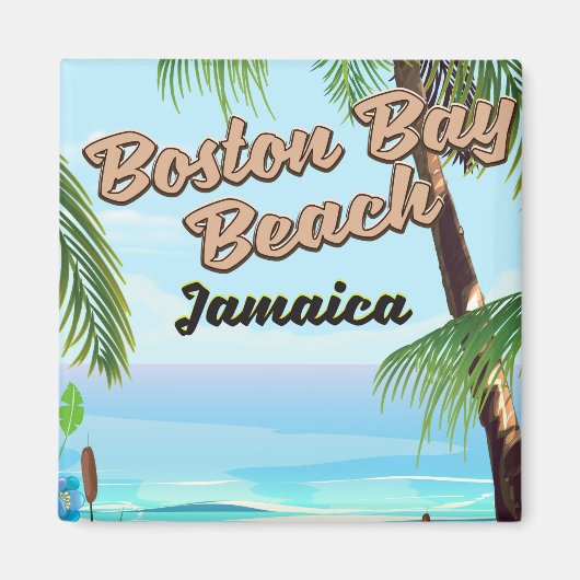 Boston Bay Beach, Jamaika Magnet (Vorne)
