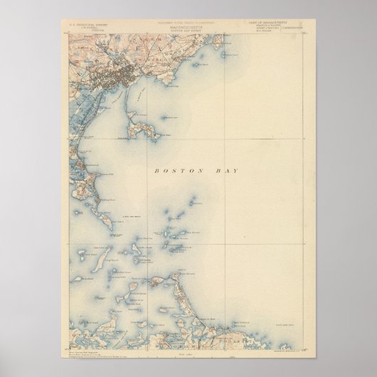 Boston Bay, Massachusetts Poster (Vorne)