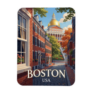 Boston Beacon Hill Massachusetts Stadtansicht Magnet