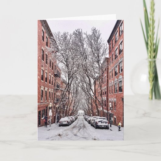 Boston Beacon Hill Snow Karte (Vorderseite)