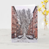 Boston Beacon Hill Snow Karte (Gelbe Blume)