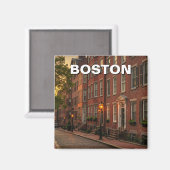 Boston Beacon Hill Travel Magnet (Vorderseite/Rückseite)