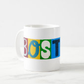 Boston beschriftet Tasse (Vorderseite Links)