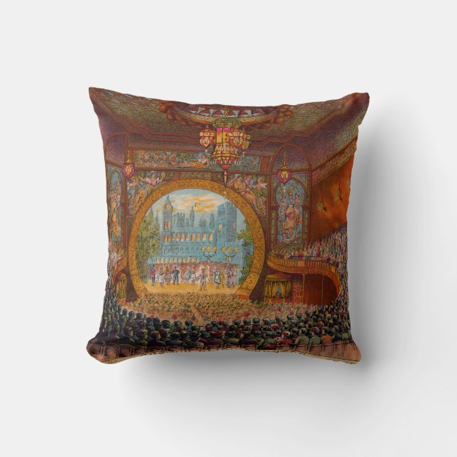 Boston Bijou Theater Throw Kissen (Vorderseite)