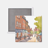 Boston Bike Ride | Wasser-Farbe im Nordende MA Magnet (Vorderseite/Rückseite)