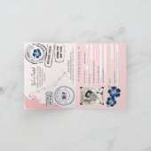 Boston bis Bermuda Cruise Passport Hochzeit Einladung (Innenseite)