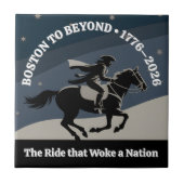 Boston bis Beyond 1776–2026 Midnight Rider Kunst Fliese (Vorderseite)