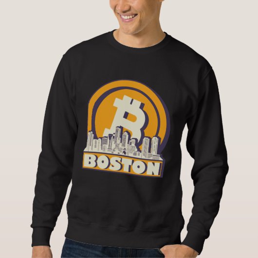 Boston Bitcoin Maximalist Bitcoin Boston Skyline Sweatshirt (Vorderseite)