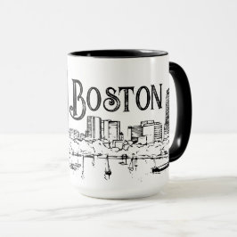 Boston Black and White Tasse