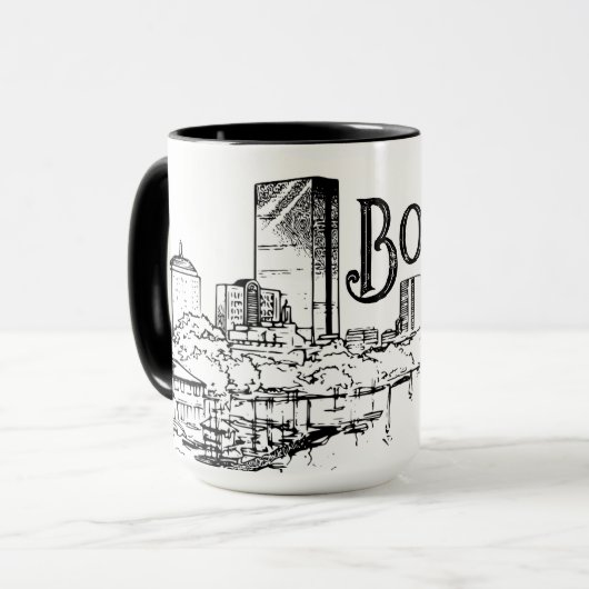 Boston Black and White Tasse (Vorderseite Links)