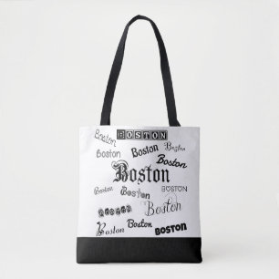 Boston Black Schriftart Tasche