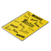 Boston Black Schriftartes Notizblock (Linke Seite)