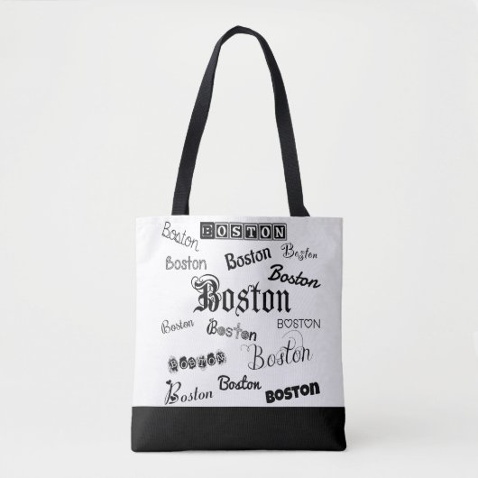 Boston Black Schriftartes Tasche (Vorderseite)