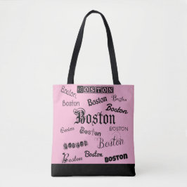Boston Black Schriftartes Tasche