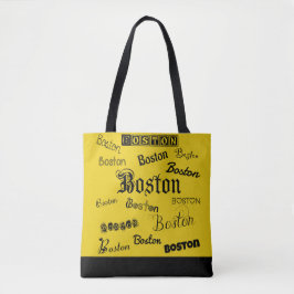 Boston Black Schriftartes Tasche