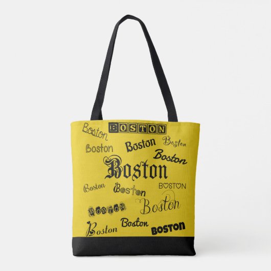 Boston Black Schriftartes Tasche (Rückseite)