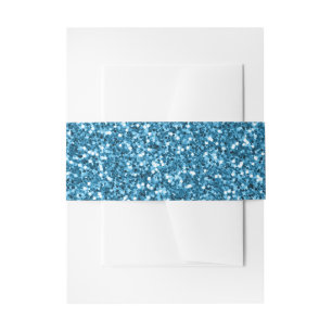 Boston Blau Glitter Einladungsbanderole