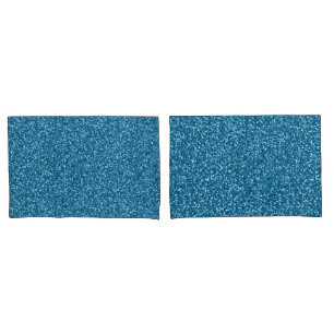 Boston Blau Glitter Kissenbezug
