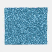 Boston Blue Glitzer Fleecedecke (Vorderseite (Horizontal))