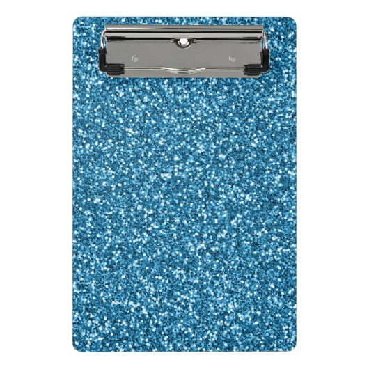 Boston Blue Glitzer Mini Klemmbrett (Vorderseite)