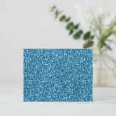 Boston Blue Glitzer Postkarte (Stehend Vorderseite)