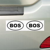 Boston BOS oval Autoaufkleber (Auf Auto)