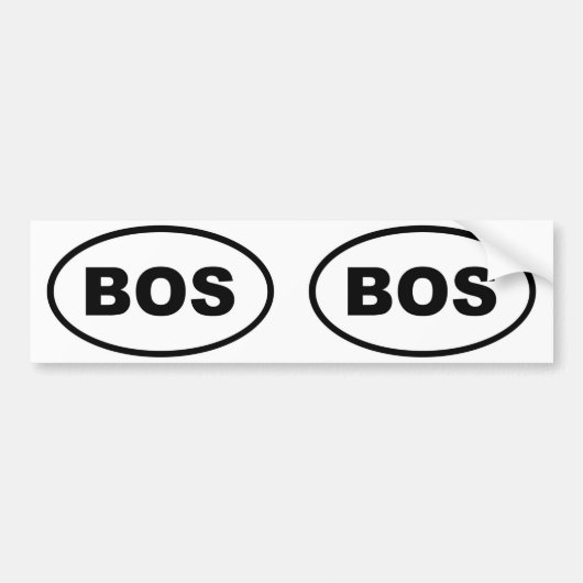 Boston BOS oval Autoaufkleber (Vorne)