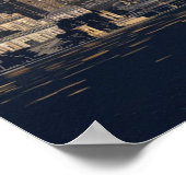 Boston, Boston Massachusetts City Skyline mit Kart Poster (Ecke)