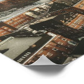 Boston, Boston Massachusetts City Skyline mit Kart Poster (Ecke)