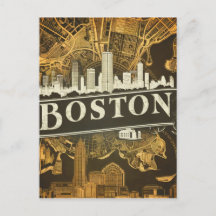 Boston, Boston Massachusetts Stadt-Skyline mit Kar