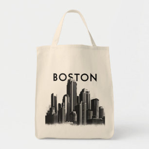 Boston, Boston Massachusetts Stadt-Skyline mit Kar Tragetasche