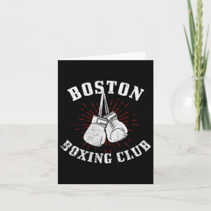 Boston Boxing Club Unbehagen Boxhandschuhe Vintag Karte
