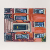 Boston Brownstones Massachusetts Watercolor Puzzle (Horizontal)