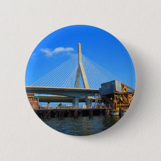 Boston-Brücken-Foto auf Geschenken Button