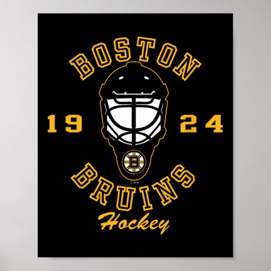 Boston Bruins Hockey Mask Black Officially License Poster (Vorne)