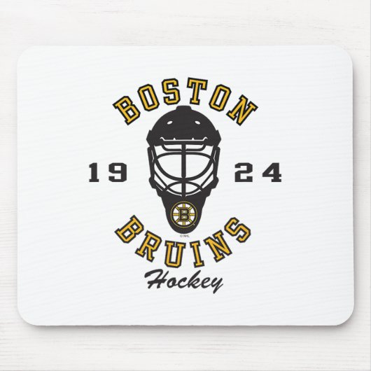 Boston Bruins Hockey Mask Gray Officially Licensed Mousepad (Vorne)